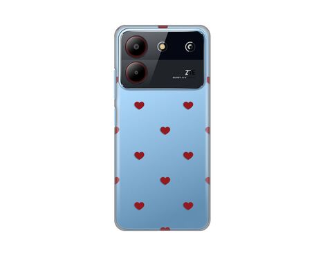 Silikonska futrola PRINT - ZTE Blade A54 Red Hearts.