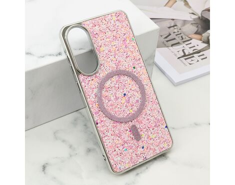 Futrola GLAM GLOW MagSafe - Samsung S937 Galaxy S25 Edge 5G roze (MS).