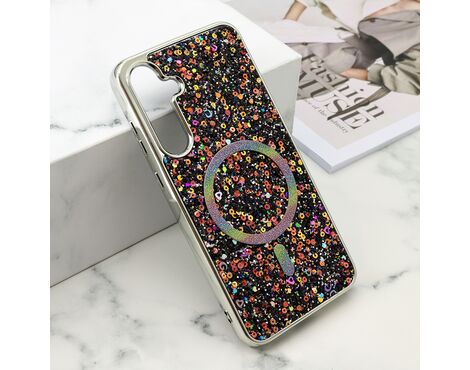 Futrola GLAM GLOW MagSafe - Samsung A556 Galaxy A55 5G crna (MS).