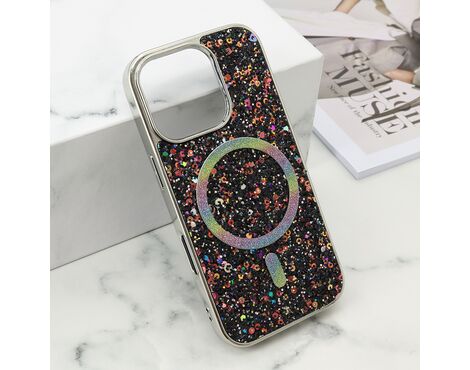 Futrola GLAM GLOW MagSafe - iPhone 16 Pro (6.3) crna (MS).