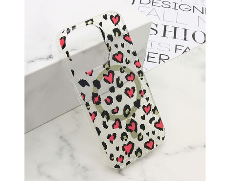 Futrola LEOPARD MagSafe - iPhone 15 Pro (6.1) roze (MS).