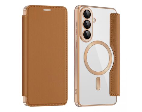 Futrola Magsafe Lux na preklop - Samsung S946 Galaxy S26 Plus braon.