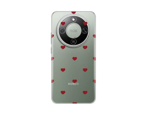 Silikonska futrola PRINT - Huawei Honor Magic 8 Lite Red Hearts.