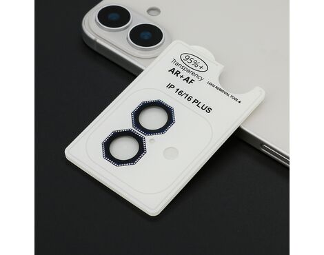 Folija - zastitu kamere OCTAGON DIAMOND za iPhone 16 (6.1)/16 Plus (6.7) plava (MS).