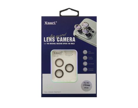 Folija - zastitu kamere X-MART OG camera film za iPhone 17 Pro (6.3)/iPhone 17 Pro Max (6.9) srebrna (MS).