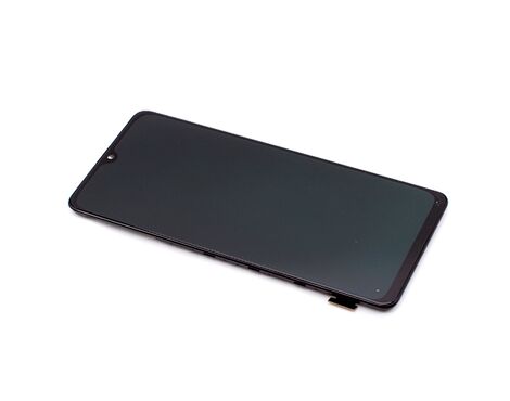 LCD displej (ekran) - Samsung A415F Galaxy A41 + Touch screen + frame black (crni) OLED (MS).
