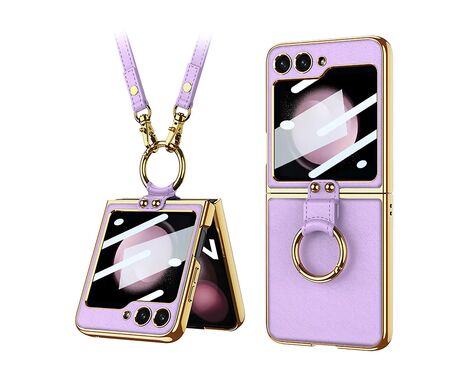 Futrola GOLD EDGE - Samsung F741B/F761B Galaxy Z Flip 6 5G/Z Flip 7 FE 5G ljubicasta (GKK case) (MS).