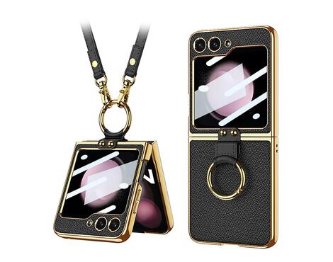 Futrola GOLD EDGE - Samsung F741B/F761B Galaxy Z Flip 6 5G/Z Flip 7 FE 5G crna (GKK case) (MS).