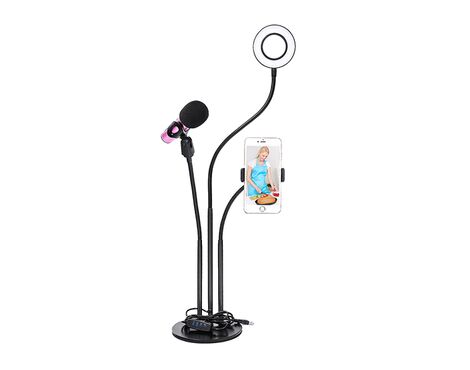 Live stream kit (selfie light) 3in1 crni (MS).