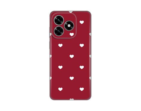Silikonska futrola PRINT Skin - Huawei Honor X5c Plus Burgundy Hearts.