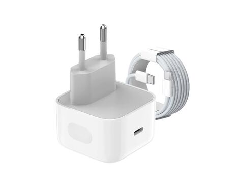 Kucni punjac PD Fast charger 40W - iPhone 17 sa PD Type C kablom CE beli.