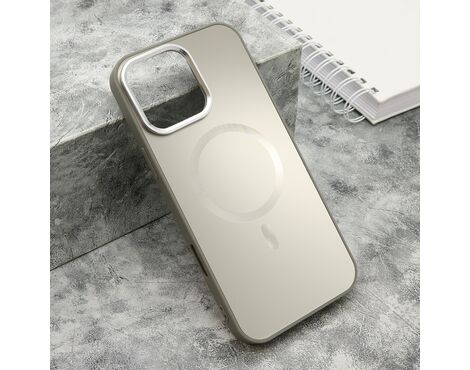 Futrola COLOR METAL MagSafe - iPhone 16 Pro Max (6.9) srebrna (big camera) (MS).