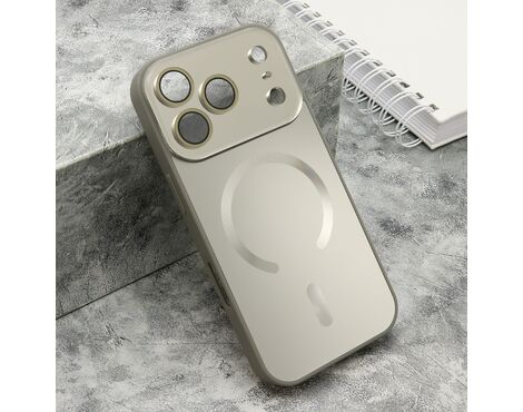 Futrola COLOR METAL Magsafe - iPhone 17 Pro siva (small camera) (MS).