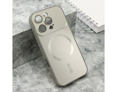 Futrola COLOR METAL MagSafe - iPhone 16 Pro (6.3) srebrna (small camera) (MS).