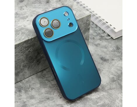 Futrola COLOR METAL Magsafe - iPhone 17 Pro plava (small camera) (MS).