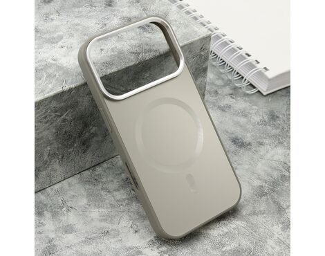 Futrola COLOR METAL Magsafe - iPhone 17 Pro siva (big camera) (MS).