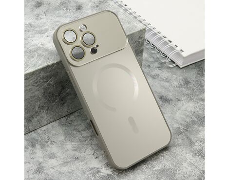Futrola COLOR METAL MagSafe - iPhone 16 Pro Max (6.9) srebrna (small camera) (MS).