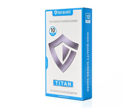 Zastitno staklo Tempered glass Teracell Titan 2.5D 10u1 - iPhone 13/13 Pro/14/16e crni.