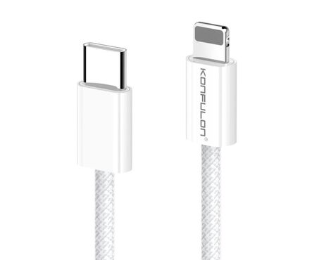 Data kabl KONFULON DC81 27W Type C na iPhone lightning beli 1m.