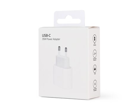 Kucni punjac PD Fast charger 35W - iPhone 15-16 CE beli.