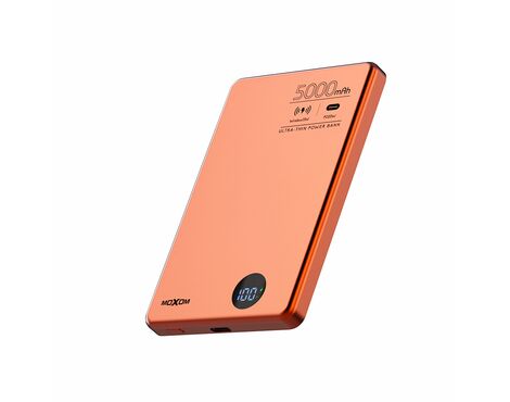 Univerzalna Back Up Baterija Magsafe Moxom MX-PB196 PD 20W + QC 22.5W + wireless 15W 5000mAh narandzasti (MS).