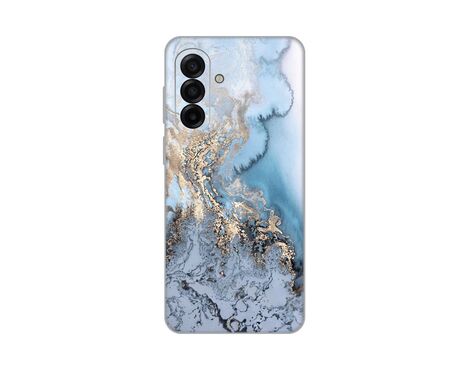 Silikonska futrola PRINT - Samsung A175 Galaxy A17 Blue Gold Marble.