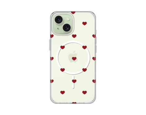 Futrola print Magsafe - iPhone 15 Red Hearts.