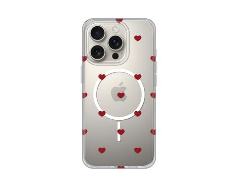 Futrola print Magsafe - iPhone 16 Pro Red Hearts.