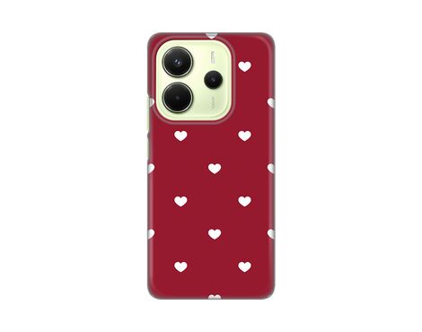 Silikonska futrola PRINT Skin - Xiaomi Redmi Note 14 4G (SRB) Burgundy Hearts.