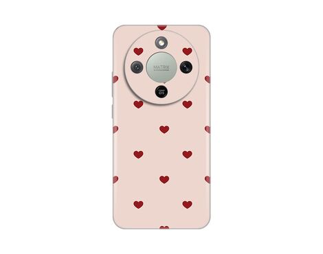 Silikonska futrola PRINT - Huawei Honor Magic 8 Lite Beige Hearts.