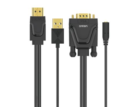 Adapter HDMI na VGA sa audio prikljuckom USB 5V/1A + jack 3.5mm 1.8m (OTN-5137) Onten (MS).