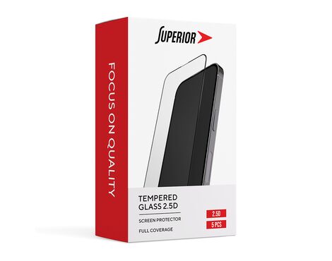 Zastitna folija za ekran GLASS SUPERIOR 2.5D - iPhone 13/13 Pro/14/16e/17e (6.1) 5 u 1 (MS).