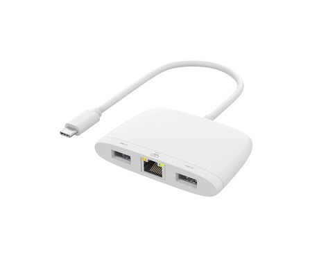 Adapter USB Type-C na Ethernet RJ45 100Mbps + USB-A 5Gbps + USB-A 480Mbps 18cm (OTN- UC552D) Onten (MS).