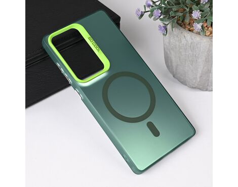 Futrola Magsafe providna - Samsung S938 Galaxy S25 Ultra zelena.