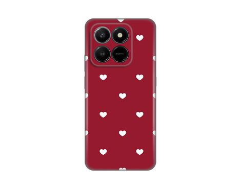 Silikonska futrola PRINT Skin - Honor X7d 4G/400 Smart 5G Burgundy Hearts.