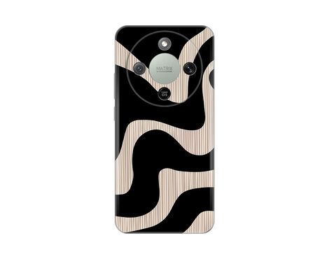 Silikonska futrola PRINT Skin - Huawei Honor Magic 8 Lite black (crni) Flow.