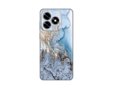 Silikonska futrola PRINT - Huawei Honor X5c Plus Blue Gold Marble.