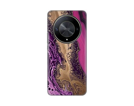 Silikonska futrola PRINT - Huawei Honor Magic 6 lite Purple Gold Marble.