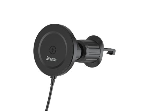 Drzac - mobilni telefon Superior SU-D102 sa bezicnim punjenjem (magnet i ventilacija) crni (MS).