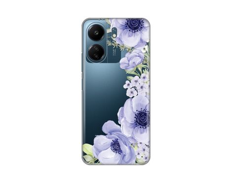 Silikonska futrola PRINT Skin - Xiaomi Redmi 13C Blue Roses.