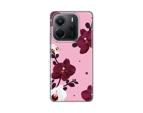 Silikonska futrola PRINT Skin - Xiaomi Redmi Note 14 4G (SRB) Pink Orchid.