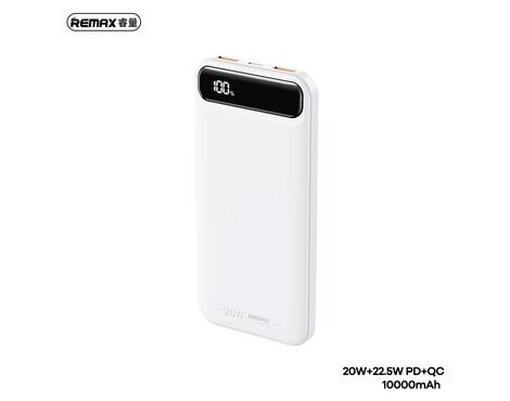 Univerzalna Back Up Baterija prenosiva baterija REMAX Bole Series RPP-520 PD20W+QC22.5W Fast Charging 10000mAh beli.