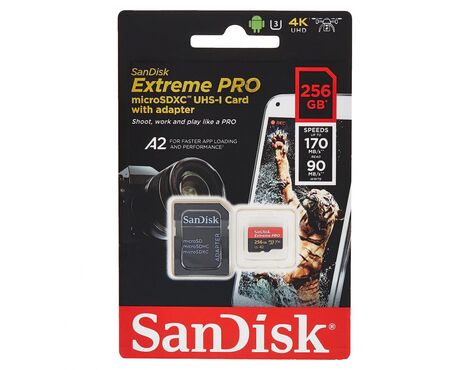 Memorijska Kartica SanDisk SDHC 256GB Extreme PRO 4K UHD V30 sa adapterom ZJCN.