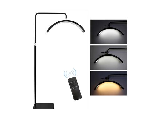Podna LED lampa Half moon crna.