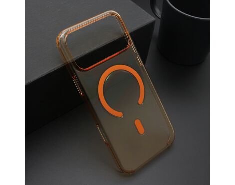 Futrola AMBER providna MagSafe - iPhone 17 Pro Max (6.9) narandzasta (MS).