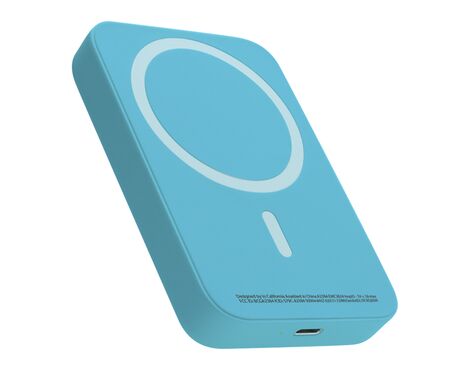 Univerzalna Back Up Baterija MagSafe 15W 5000 mAh svetlo plavi (MS).