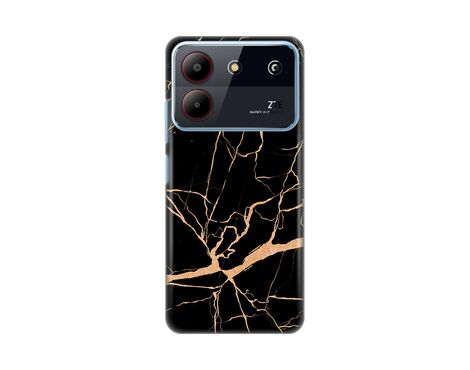 Silikonska futrola PRINT - ZTE Blade A54 All black (crni).