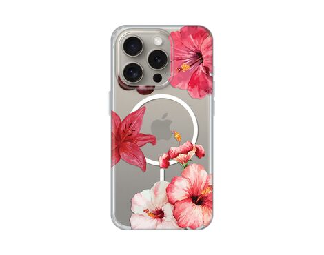 Futrola print Magsafe - iPhone 15 Pro 6.1 Hibiscus.