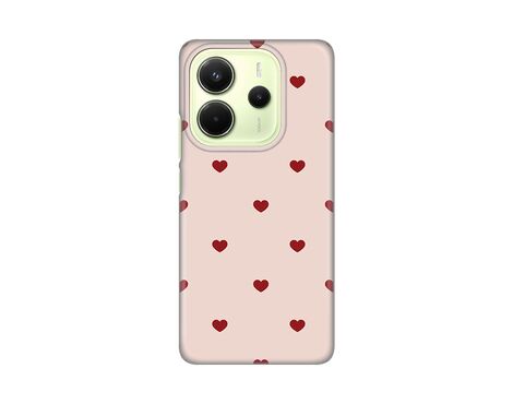 Silikonska futrola PRINT - Xiaomi Redmi Note 14 4G (SRB) Beige Hearts.