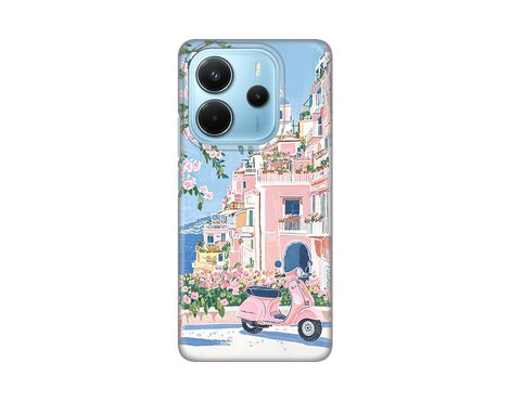 Silikonska futrola PRINT - Xiaomi Redmi Note 14 4G (SRB) Pink Italy.